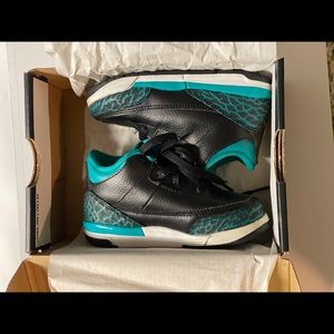 Air Jordan Toddler Retro 3 Green/Black Tennis 8C